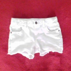 Kid's White  Short Shorts